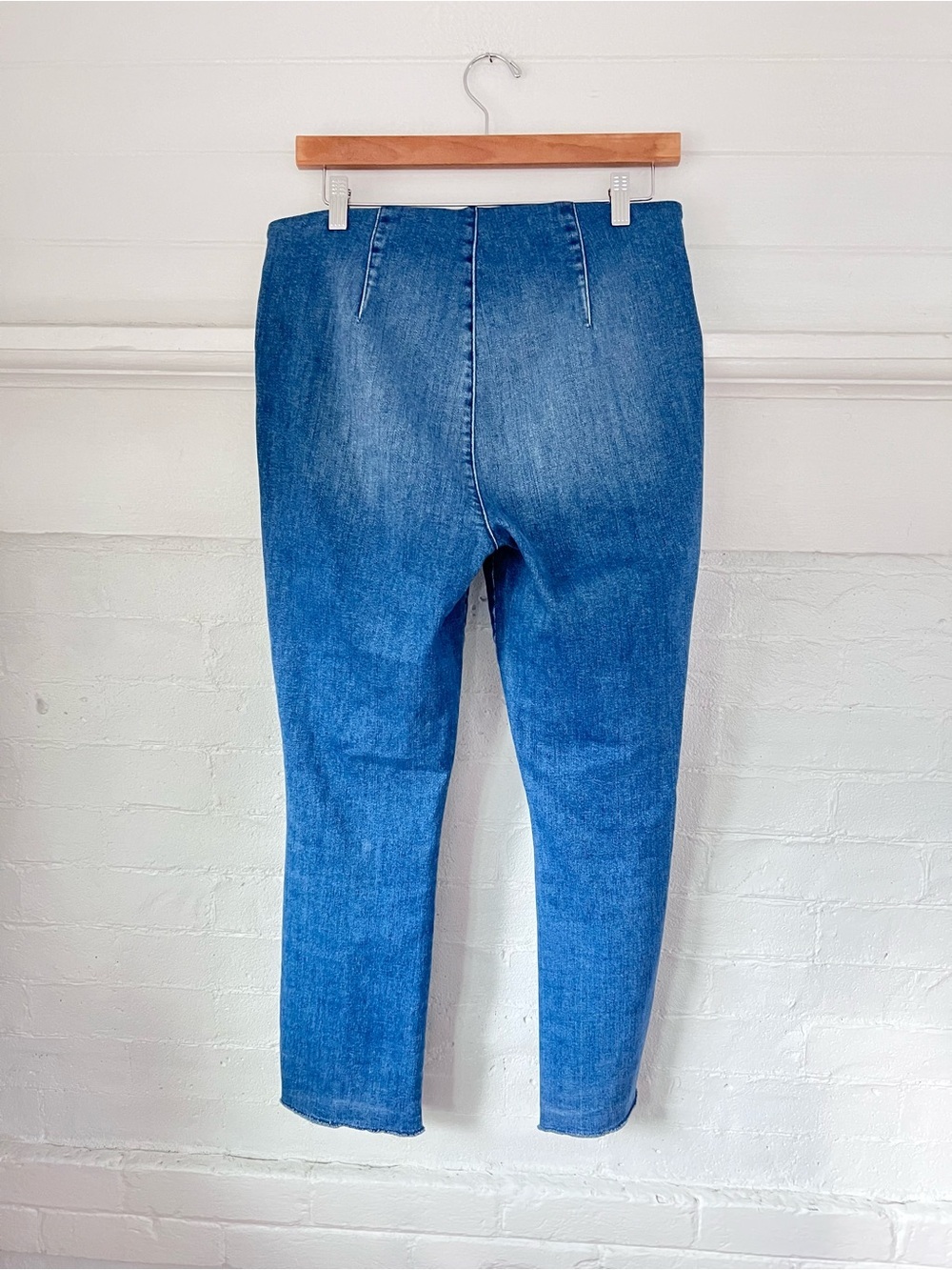 Frank And Eileen Derry Illusion Jeans Pull On Raw Hem Ankle - Picture 4 of 11